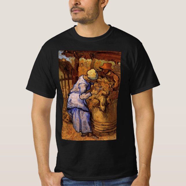 Får Shearers (efter Millet) av Vincent van Gogh T Shirt (Framsida)