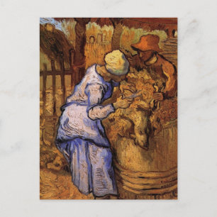 Får Shearers (efter Millet) av Vincent van Gogh Vykort