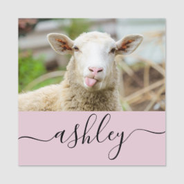 Får show tunga namnbricka