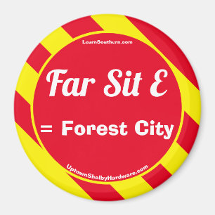 Far Sit E Red/Gult Magnet