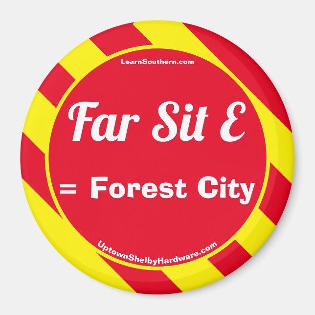 Far Sit E Red/Gult Magnet (Framsidan)