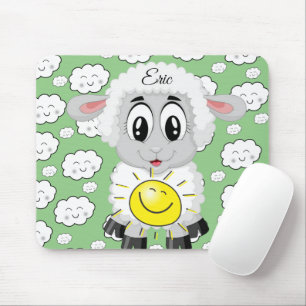 Får Sol molnar Grönt Mouse Pad! Muspets Musmatta