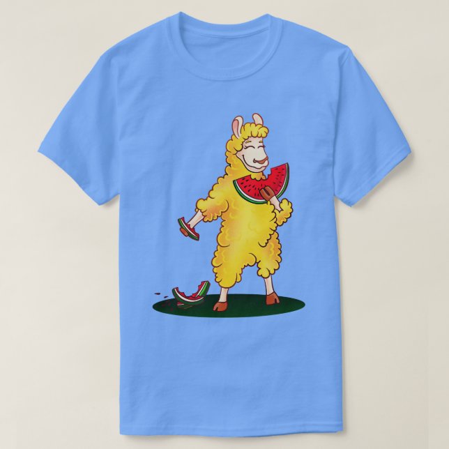 Får som äter vattenmelon t shirt (Design framsida)