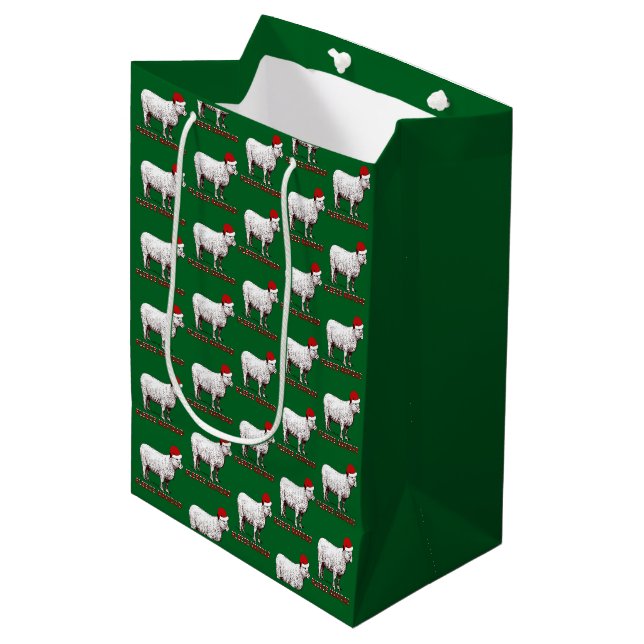 Får som bär tomteluva och Pun Fleece Navidad (Framsidan Vinklad)