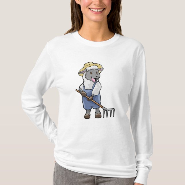Får som odlare med kummel och fett t shirt (Framsida)