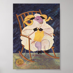 Får som Poster en sötare Vintage