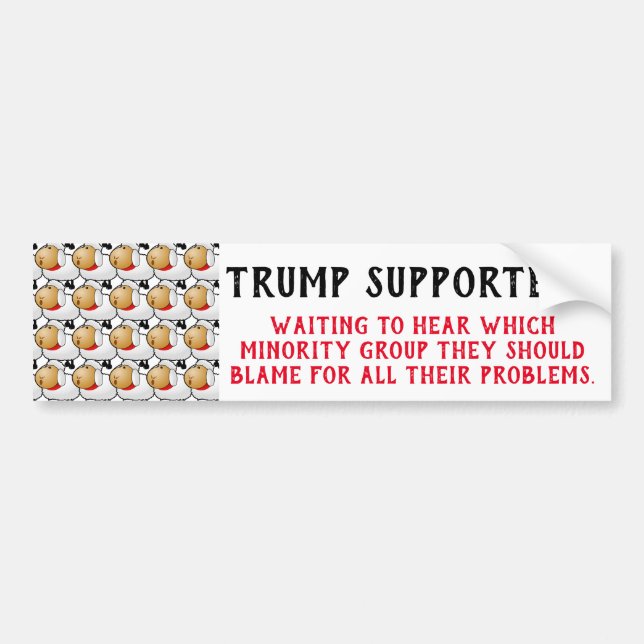 Får som Trump-supportrar Bildekal (Framsidan)