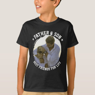 Far & Son Anpassningsbar Photo Best Friend Fars da T Shirt