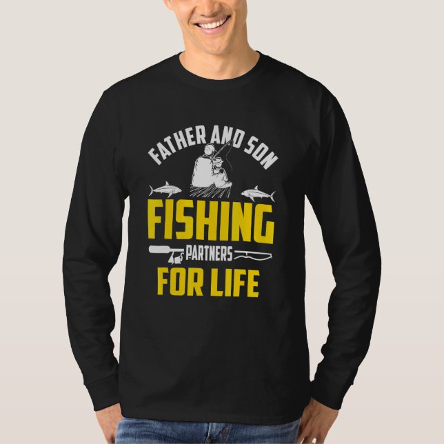 Far Son Fishing Partners for Life Retro Matchin T Shirt (Framsida)