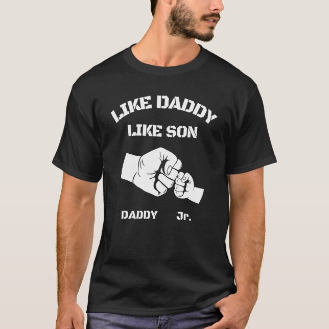 Far Son Fist Bump Matching Far Dag pappa D T Shirt (Framsida)