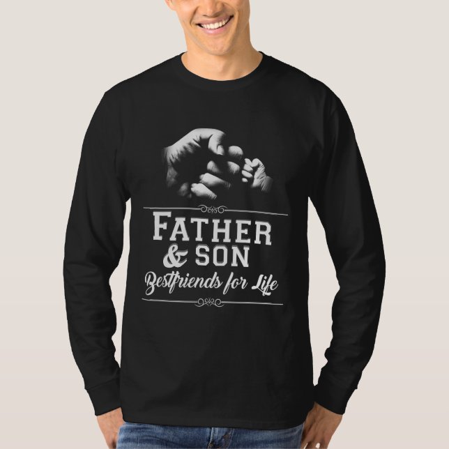 Far Son Friends Fist Bump Pappa Fars dag Fami T Shirt (Framsida)