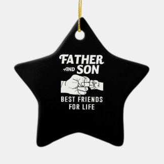 Far Son Friends Fist Bump Shirt Far Day Julgransprydnad Keramik