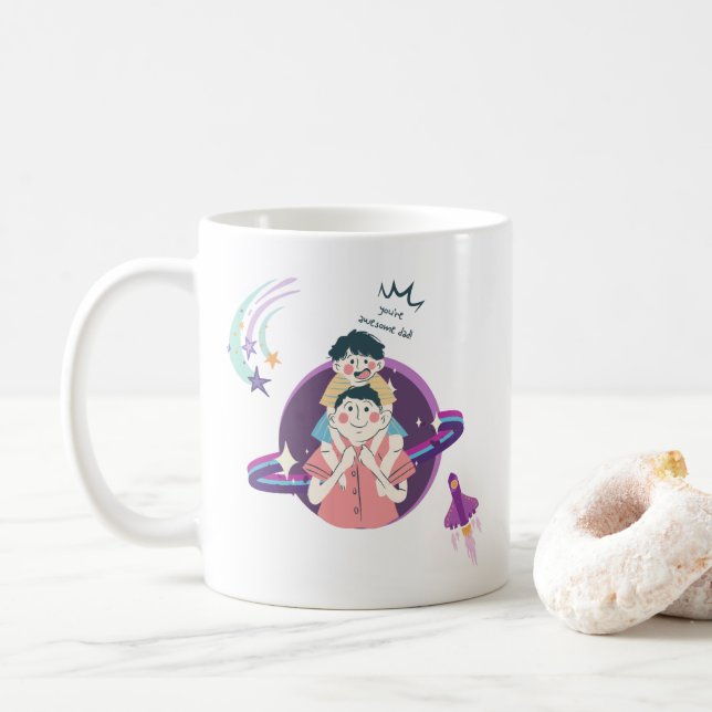 Far & Son Mönster Kaffemugg (Med munk)