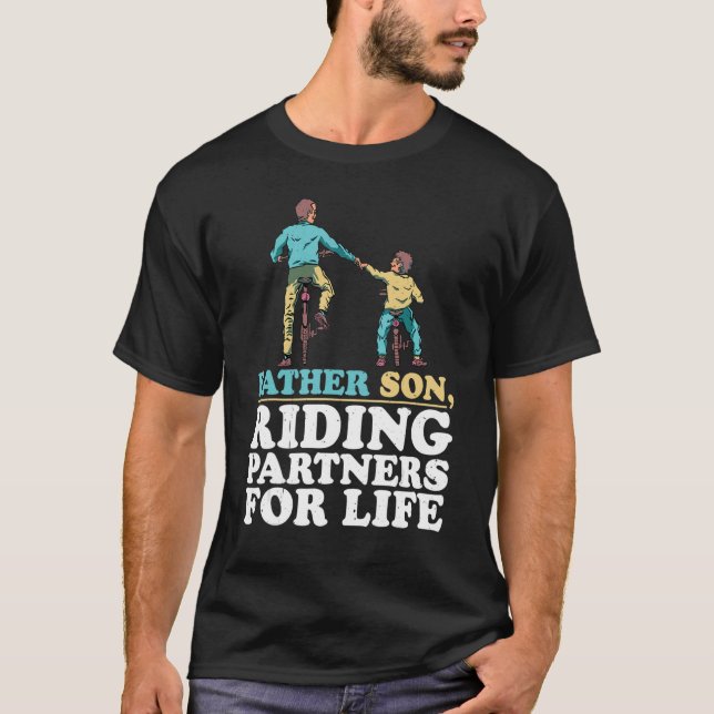 Far Son Riding Partners för livet T Shirt (Framsida)