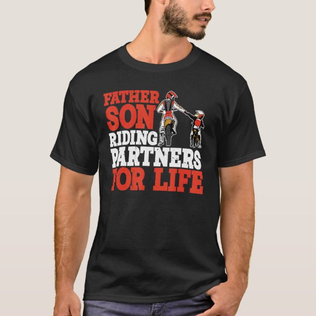 Far Son Riding Partners för livet T Shirt (Framsida)