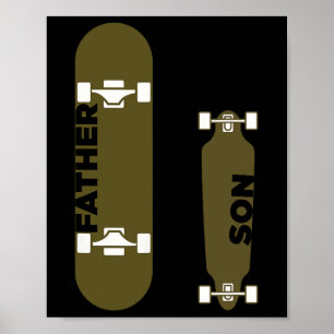 Far Son Skridsko Skateboard Skate Skridsko Bräda F Poster