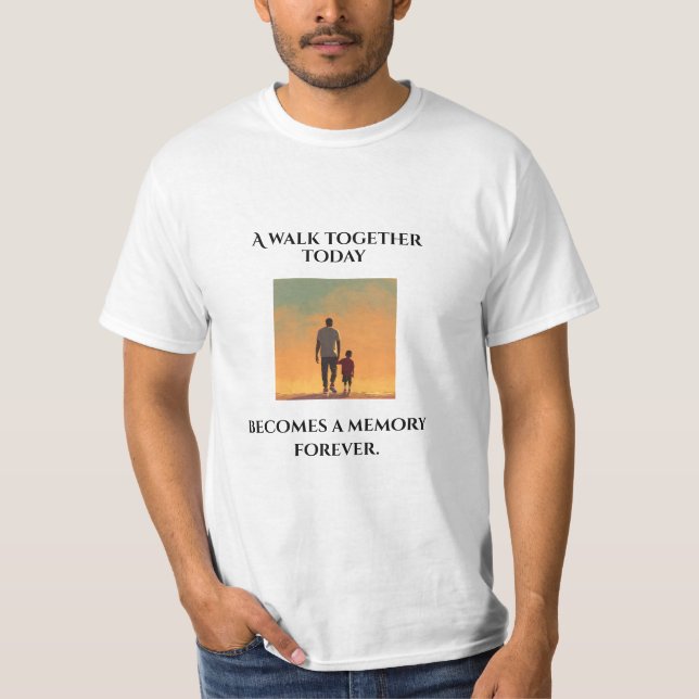 Far & Son Sunset Shirt - "A Walk Together Today T Shirt (Framsida)
