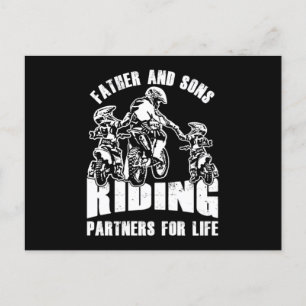 Far Sons Riding Partners Biker motorcykel Pappa M Vykort