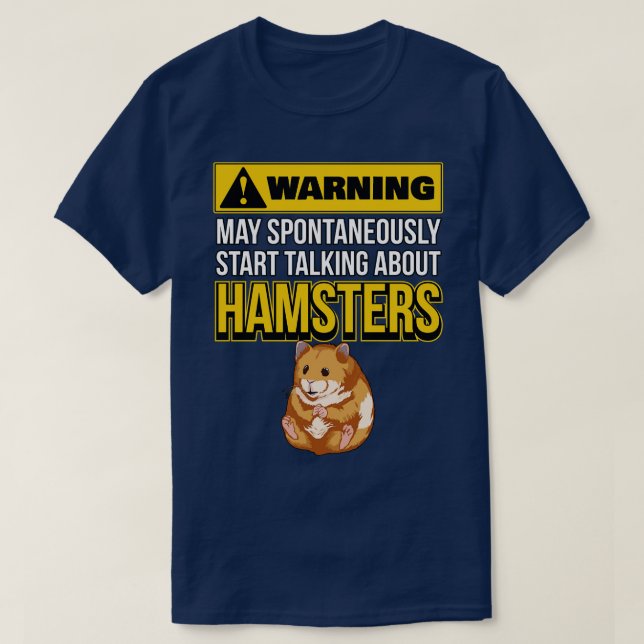 Får spontant börja prata om hamstrar t shirt (Design framsida)