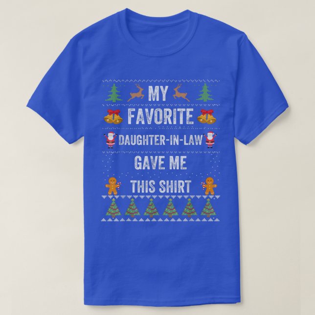 Far Svärmor Den fantastiska julklappen Ugly Xm T Shirt (Design framsida)