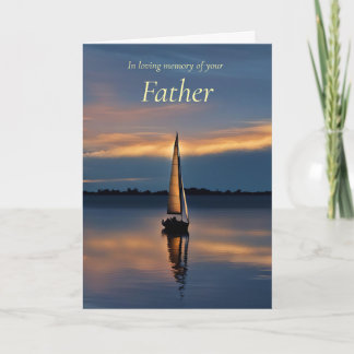 Far Sympati Kondoleanser Förlust av Pappa Segelbåt Kort