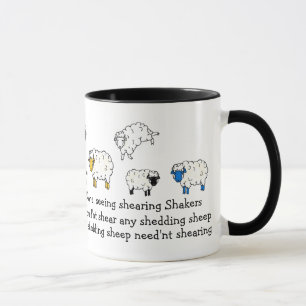 Får, tecknad av Lamb Shear-sväng-twister Mugg
