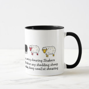 Får, tecknad av Lamb Shear-sväng-twister Mugg
