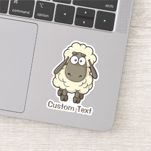 Får Tecknad Beige Klistermärken