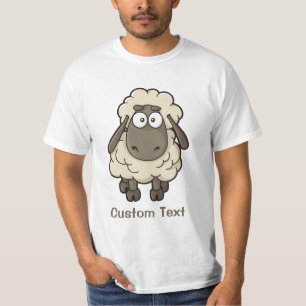 Får Tecknad Beige T Shirt