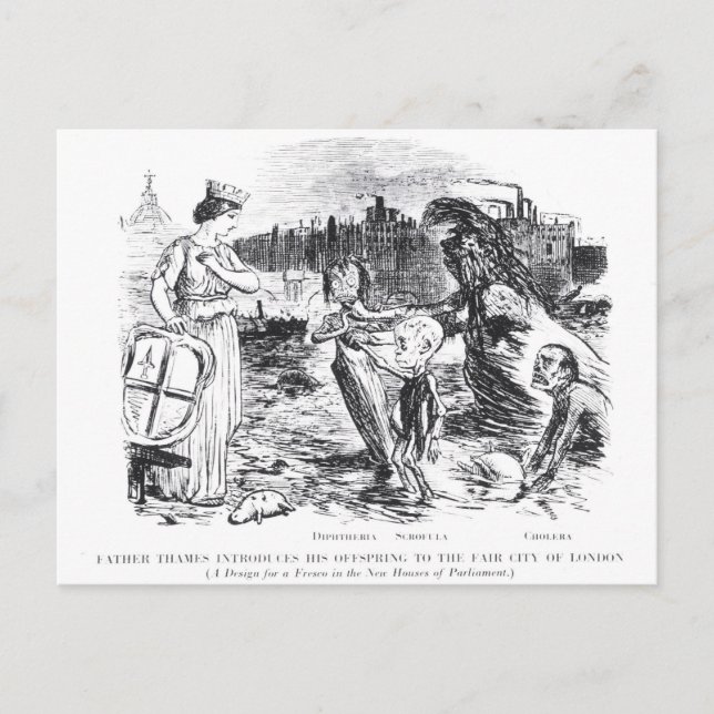 Far Thames presenterar sin avkomma Vykort (Framsida)