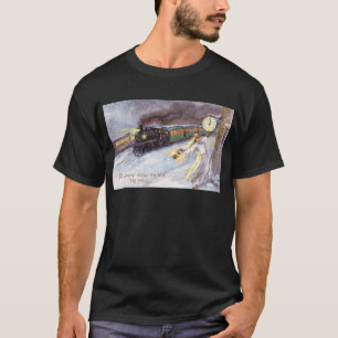 Far Time & nytt år för tågvintage T Shirt