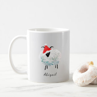Får tomte gård rustik grå akvarell kaffemugg