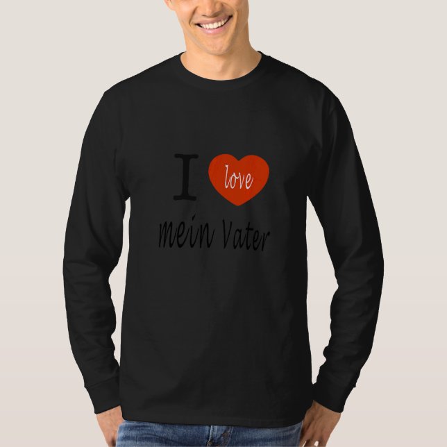 Far tyska i Kärlek Baba Fars dag för T Shirt (Framsida)