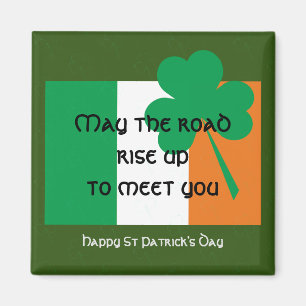 FÅR VÄGEN STIGA UPP UPP Irish Flagga Magnet