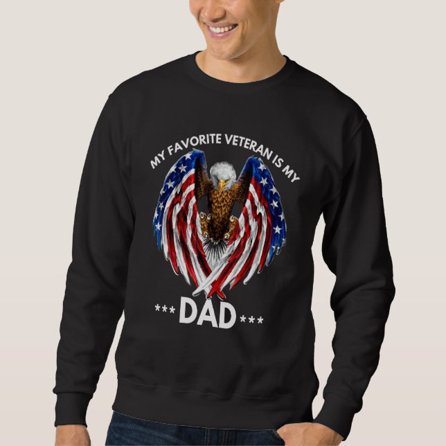 Far veteranernas dag min favoritveteran är min Pap Lång Ärmad Tröja (Framsida)