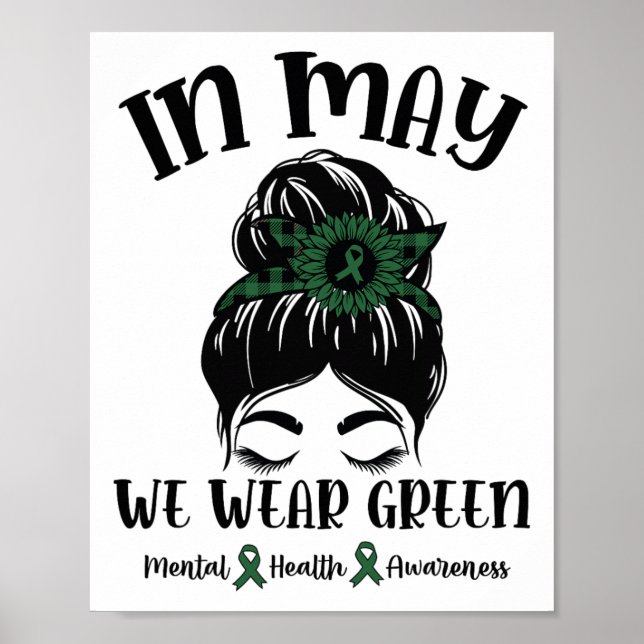 Får vi Bära Grönt Mental Health Awareness 1 Poster (Framsidan)