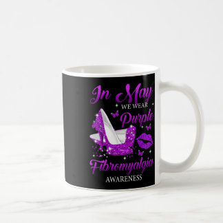 Får vi Bära Lila Högklackar Fibromyalgia Awarene Kaffemugg