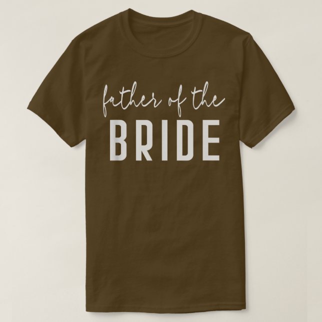 Far vid Bride Bachelor Bröllop-dotterbolaget Pappa T Shirt (Design framsida)