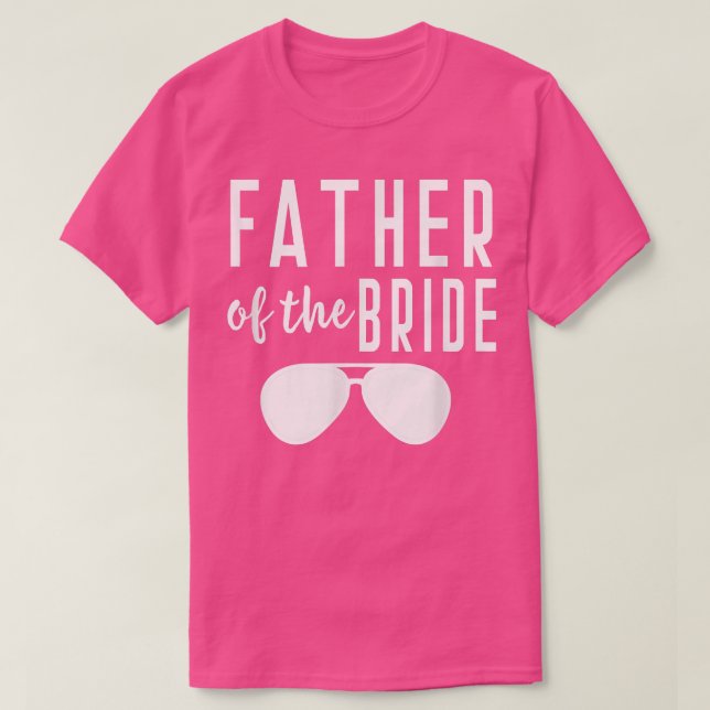 Far vid Bride Bachelor Bröllop-dotterbolaget Pappa T Shirt (Design framsida)