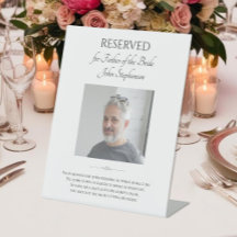 Far vid Bride Spara A Seat Photo Bröllop Memorial