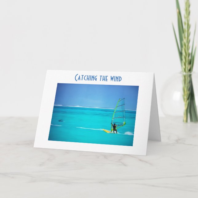 "FÅR VINDEN" BIRTHDAY-ÖNSKEMÅL KORT (Framsida)