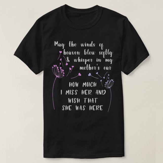 Får Vinden Heaven till dottern efter döden o T Shirt (Design framsida)
