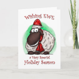 Får Wishing Ewe Glad helg Card