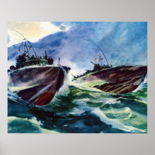 FÅR WW2-jägare i SEA! NAVY-attackbåt Poster