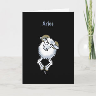 Får Zodiac-hälsningskort för Aries-ramfödelsedag Kort