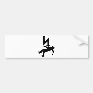 Fara av elkraften chockar symbol bildekal
