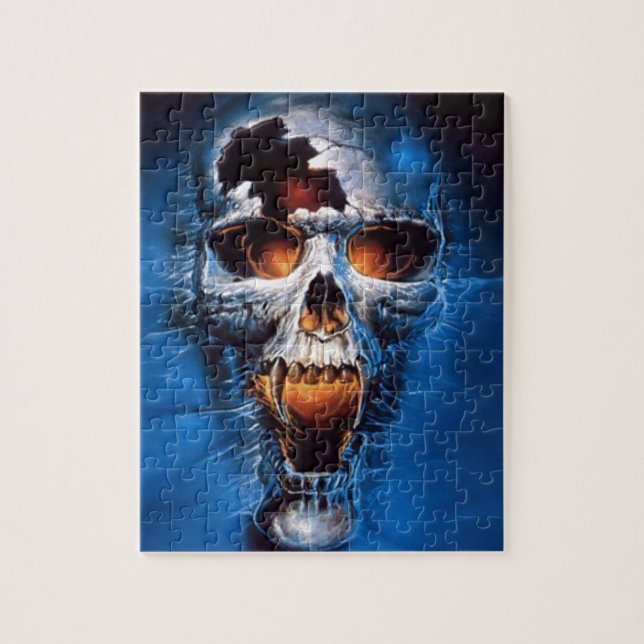 Fara avfyrar skallen avbildar pussel (Vertikal)