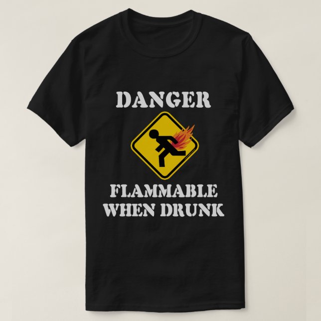 Fara Brandfarligt vid berusning - Rolig fisfumor T-shirt (Design framsida)