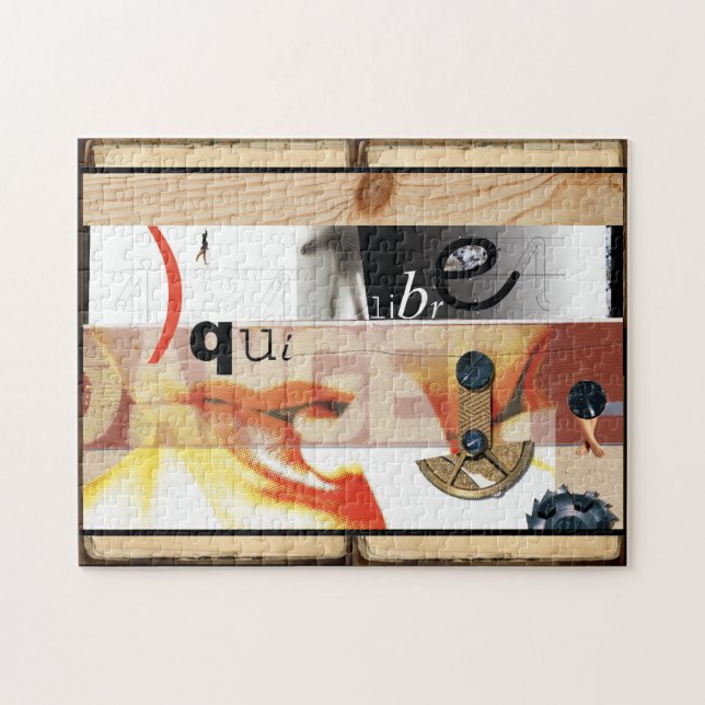 Fara - Digital Collage Art - Puzzle Pussel (Horisontell)