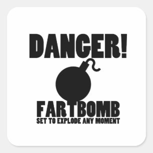 Fara! Fartbomb till Explode Fyrkantigt Klistermärke